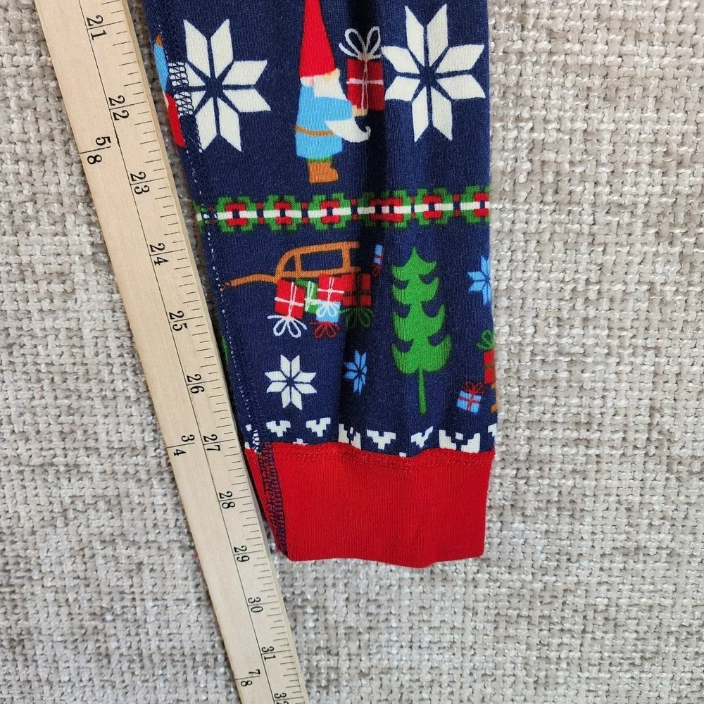 Hanna Andersson Organic Cotton Holiday Elf Pajama Set Youth US 14 Navy Blue